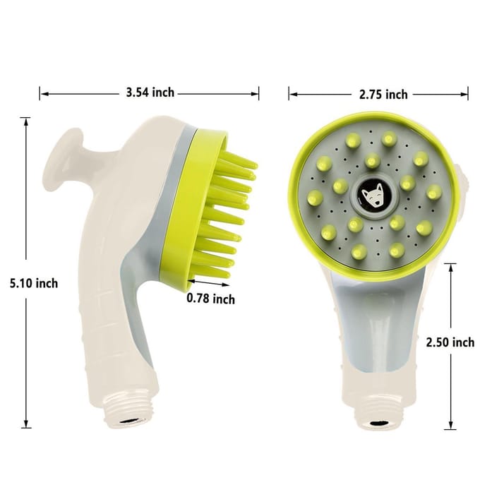 TPU Doucheslang 200 cm Extra Lang Glad Handdoucheslang Flexibel Anti-Knik Handdouchekop wit
