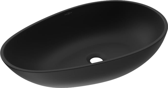 Mexen Nora opbouwkom van composiet 60 x 36 cm, zwart - 23056071