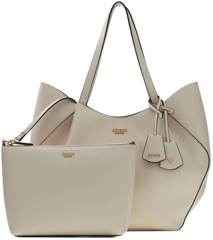 GUESS shopper Amorette 2 in 1 Tote Bag Cream White crème