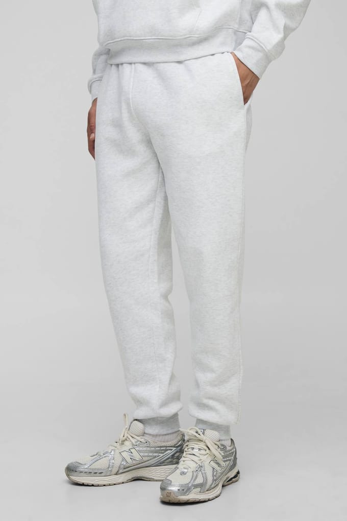 Essential Regular Fit Jogger | Grey Marl | Size Medium