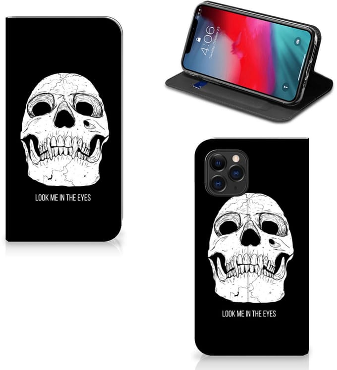 Mobiel BookCase Apple iPhone 11 Pro Skull Eyes