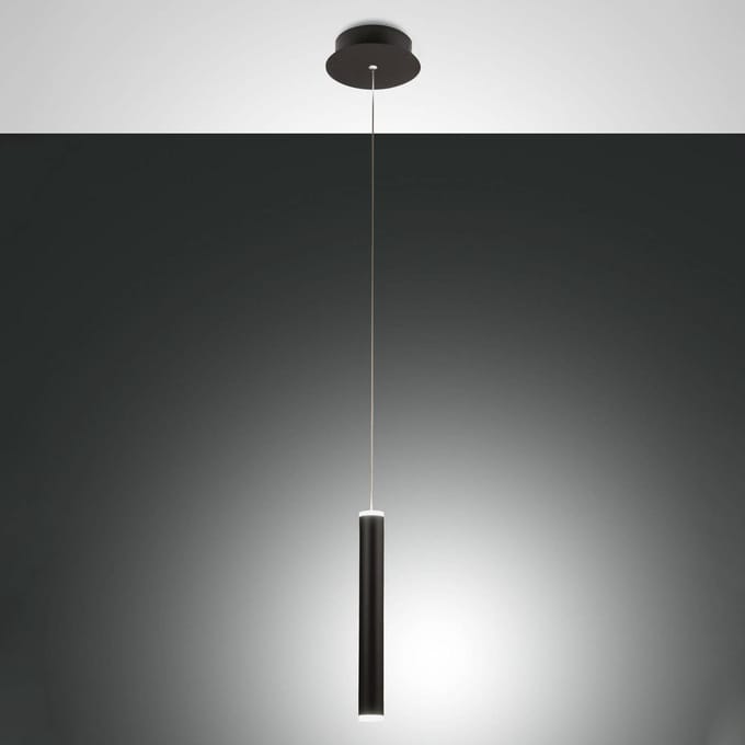 Fabas Luce Hanglamp Prado, 1-lamp, zwart, dimbaar