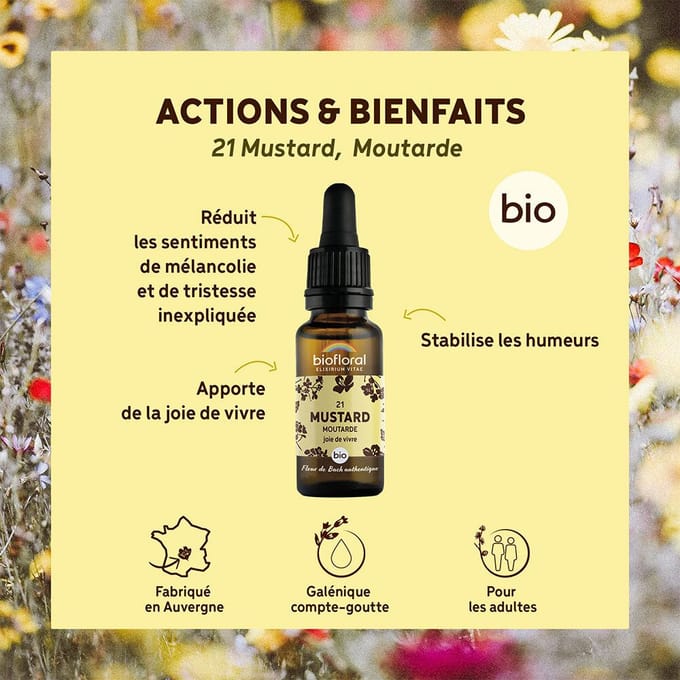 Biofloral- 21 - Mustard - Herik - Bio - Bio Demeter - 20 ml