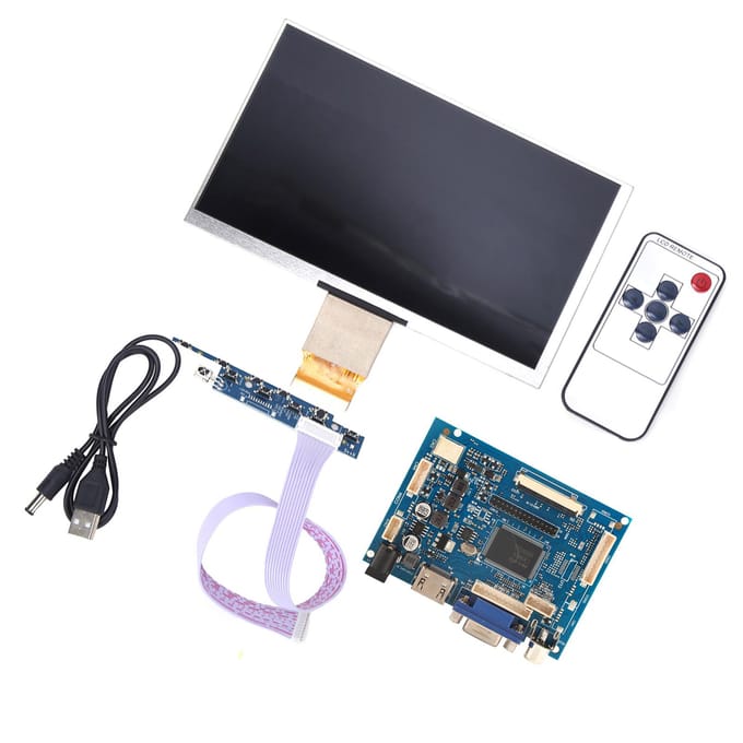 7 Inch LCD TFT Scherm 1024*600 HDMI VGA Monitor Scherm Kit voor Raspberry Pi 3 2 wit