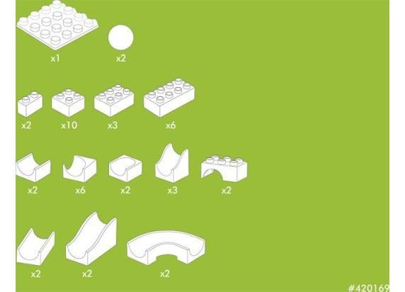 Hubelino Knikkerbaan Mini 45-delig Knikkerbanen