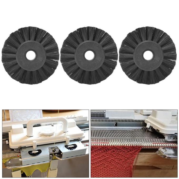 3 Stuks Breimachine Embossed Geweven Borstel Vervangingsaccessoire voor Brother KH821 KH260 KH965 black