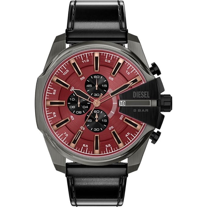 Diesel Mega Chief Slim Mannen Horloge 48 mm - Grijs