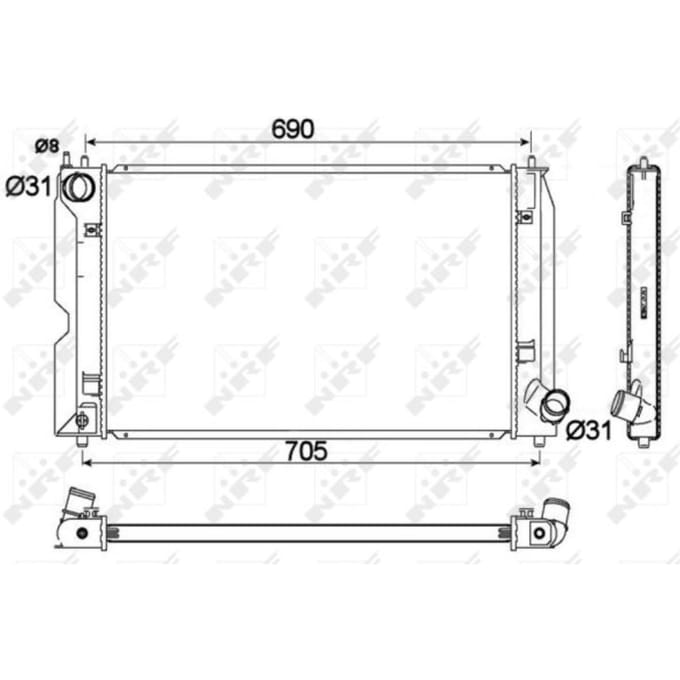 Radiator, motorkoeling NRF 53765