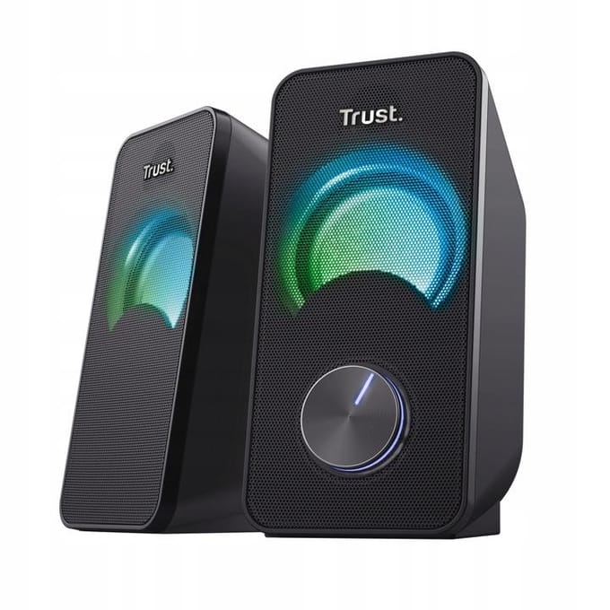 Trust Arys 2.0 PC Luidsprekerset met Subwoofer - 2.0 Luidsprekers – USB Luidsprekers – PC Luidsprekers – 14 W RMS – RGB verlichting – Zwart