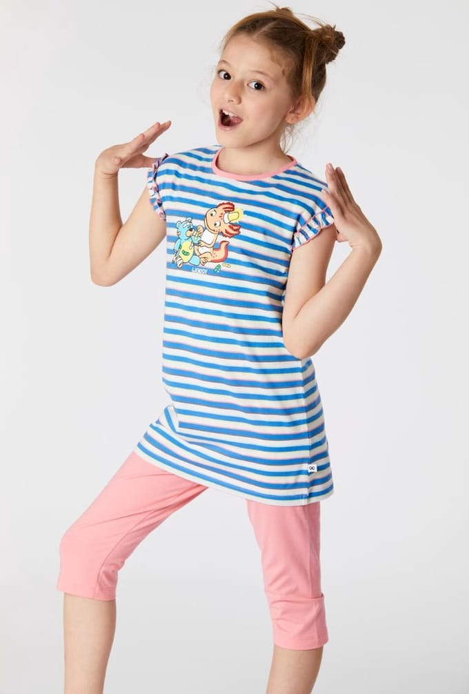 Woody Meisjes-Dames Pyjama multicolor - maat 140/10J