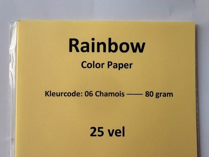 Rainbow KL-06 CHamois (creme geel) 80 gram papier