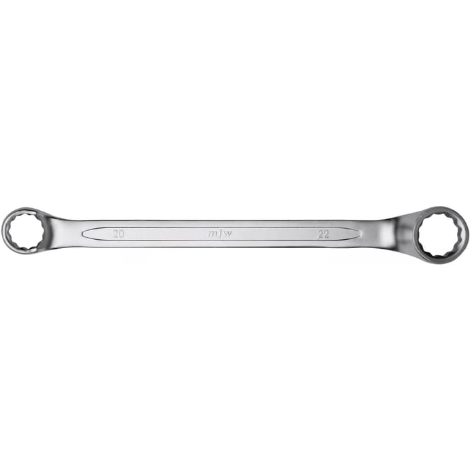 MJW Ringsleutel 20x22mm 12-kant Afgebogen CrV DIN 838