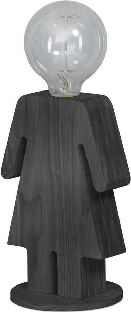 Tafellamp Eve Hout Grey 24cm (klein)