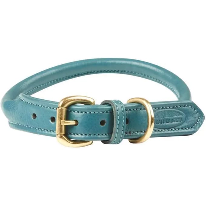 Opgerolde leren hondenhalsband Weatherbeeta