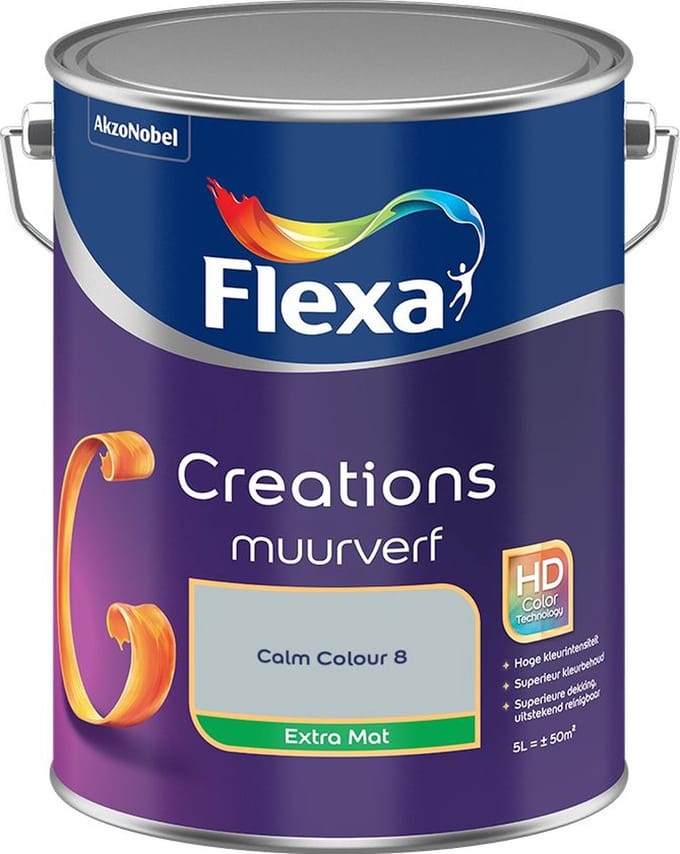 Flexa - Creations Muurverf Extra Mat - Calm Colour 8 - Mengverf - 5 L
