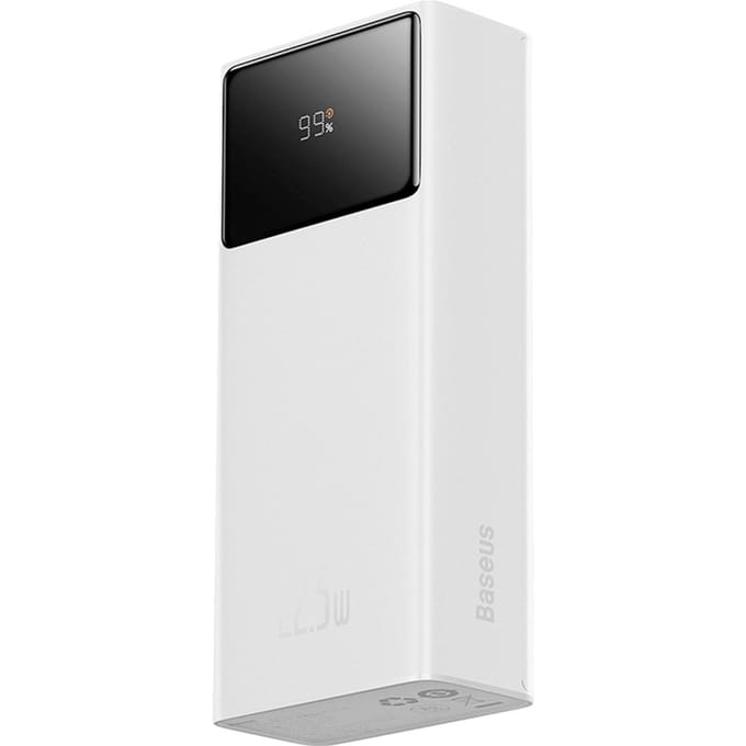 Baseus EnerFill FP41 30000mAh 22.5W Powerbank with Simple USB-A - USB-C 3A 30cm Cable - White - 30000 mAh