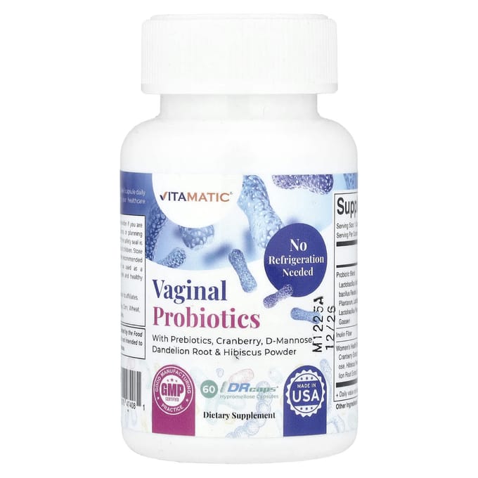 Vitamatic, Vaginale Probiotica, 60 Drcaps® Hypromellose Capsules