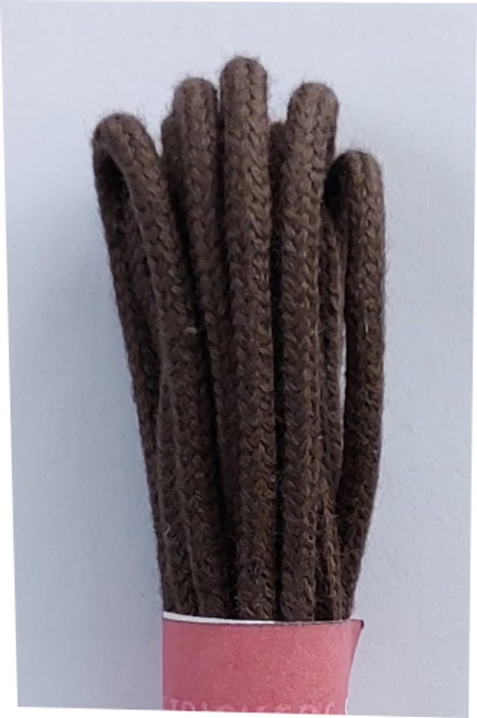 Strickers Veter - Donker Bruin - Dun Rond - Lengte 120 cm - Dikte 2,5 mm - Schoenveter