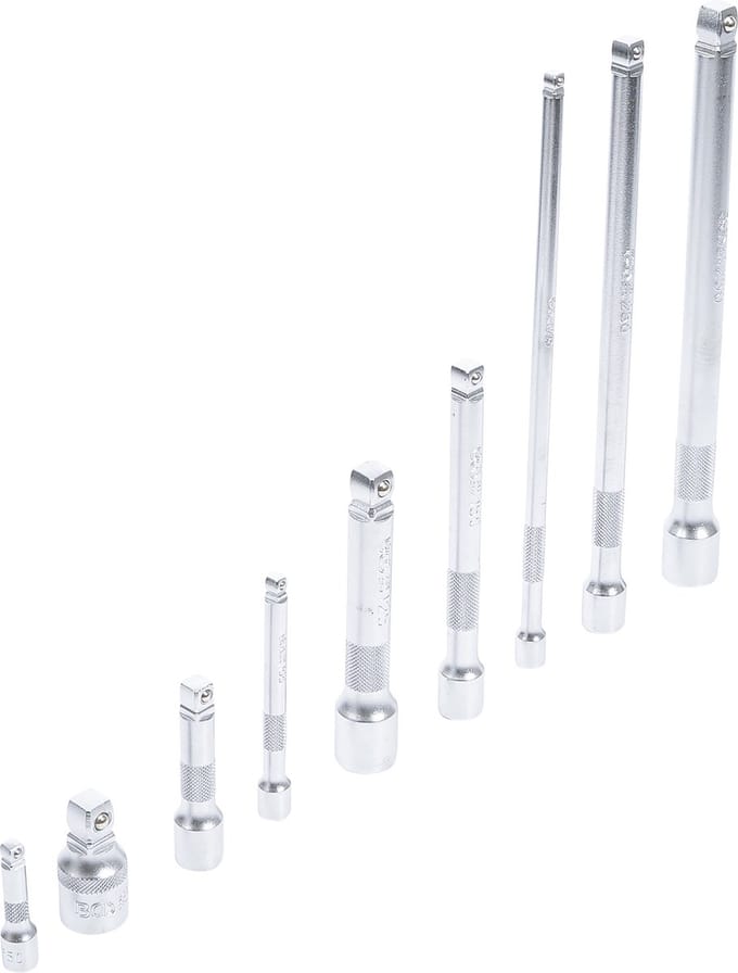 Verlengstukken set - Verlengstuk dopsleutel - 9 delig 1/4" - 3/8" - 1/2" BGS 2253