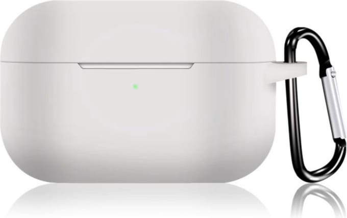 KELERINO. Siliconen Case geschiktvoor Apple AirPods Pro - Met Haak - Wit