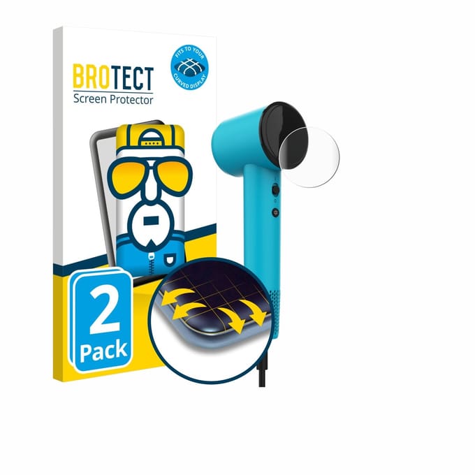 BROTECT - Screenprotector voor Cecotec DryNova - Folie Beschermfolie transparant volledig dekking - 2 Stuks