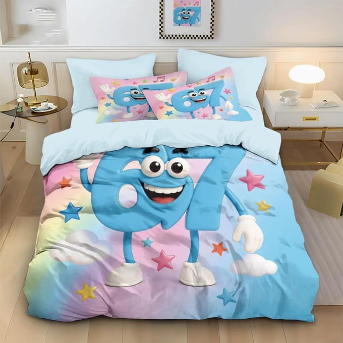 Housse de couette imprimée style graffiti 67 Element Game Controller, amusante, plusieurs tailles, décoration de literie, douce, lavable en machine 100x135cm-2pcs