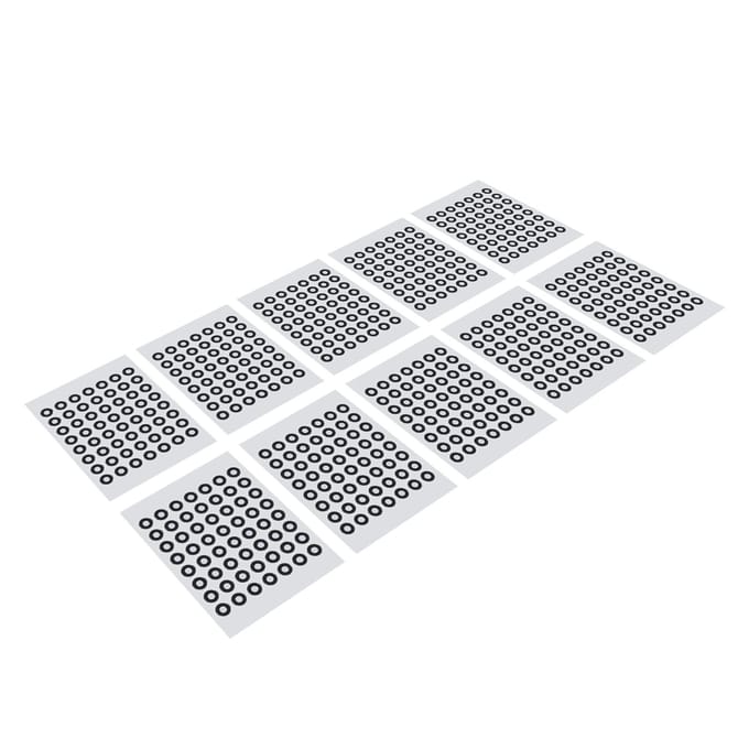 10 Feuilles Marqueur de Numérisation 3D 6mm Réutilisable Point de Référence Marqueur de Suivi 3D pour Optique white