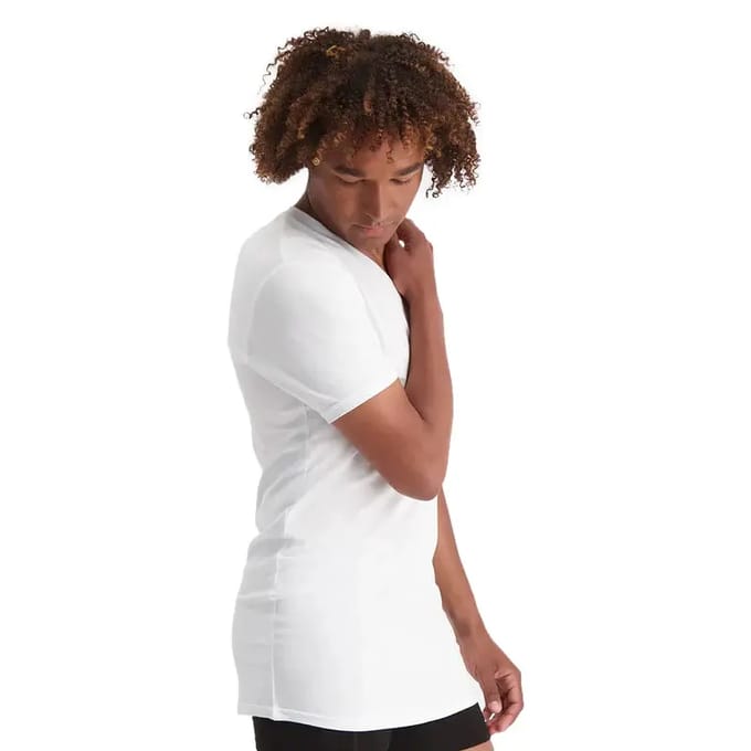 Comfortabel & Zijdezacht Bamboo Basics Long Fit T-Shirts Velo V-hals (2-pack) - Wit - M