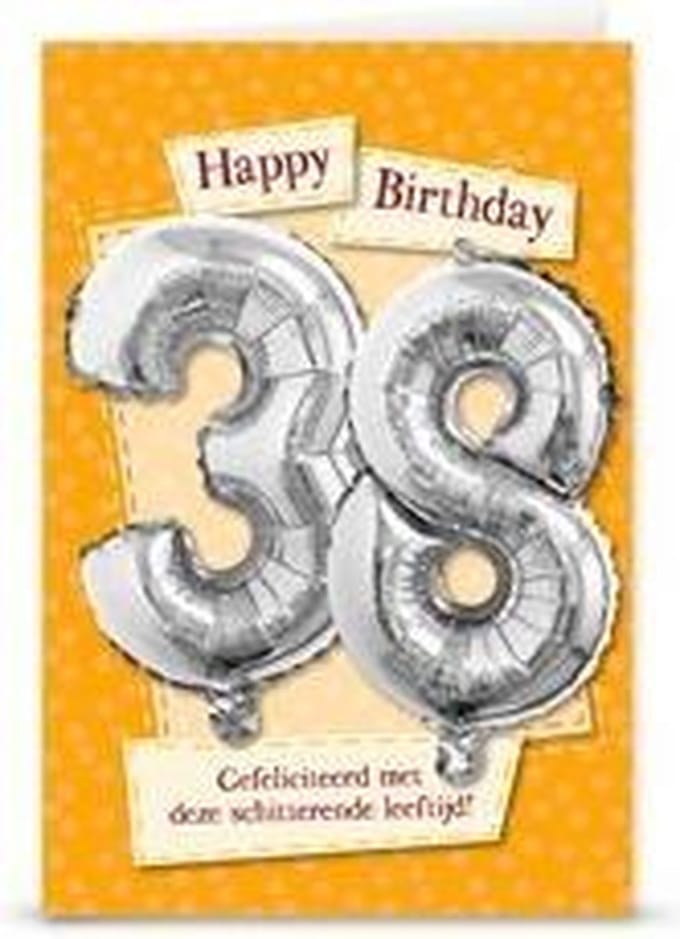 Miko - Kaart - Leeftijdballon - 38 Jaar