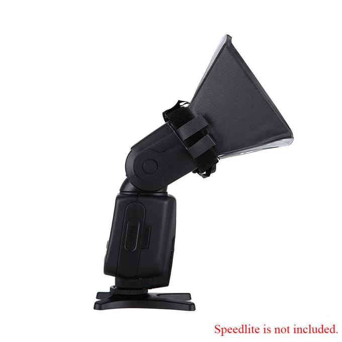 Draagbare Fotografie Flits Diffuser Mini Softbox Kit voor Canon Nikon Sony DSLR Speedlite Flits white