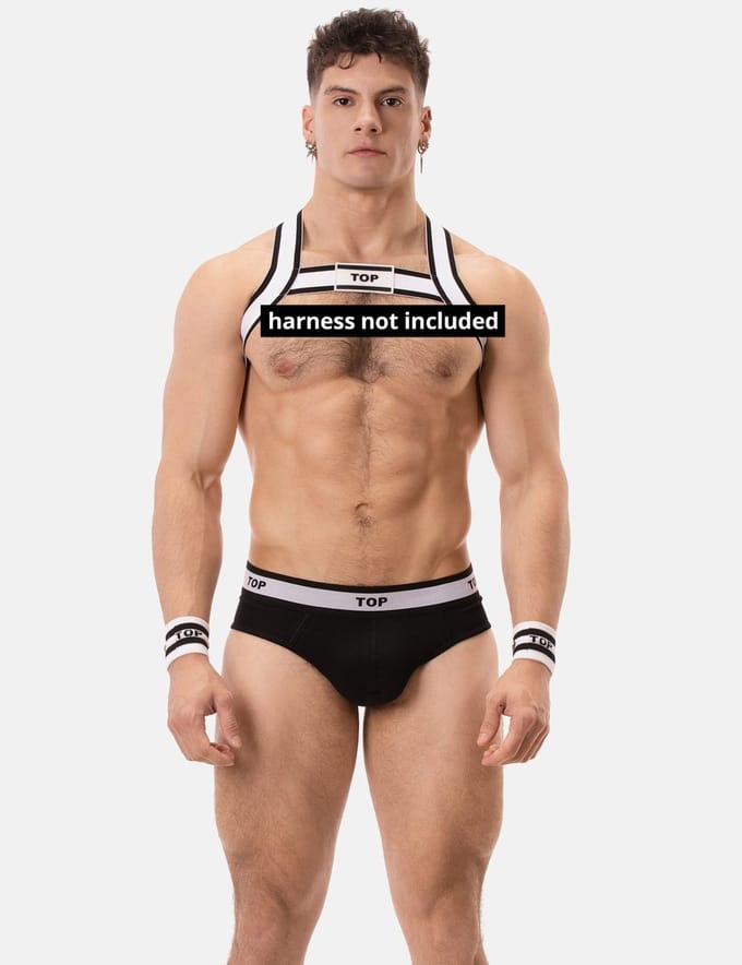 Barcode Berlin Brief TOP Black-White - MAAT S - Heren Ondergoed - Slip voor Man - Mannen Brief