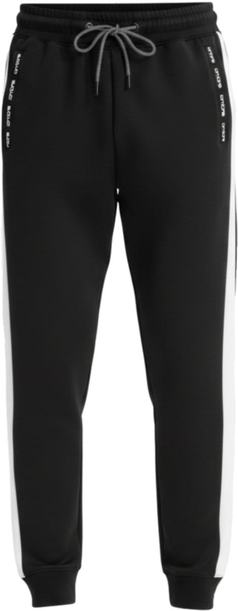 OMBRE Broek - Regular Fit - Gestreept - Joggingbroek Zwart XL