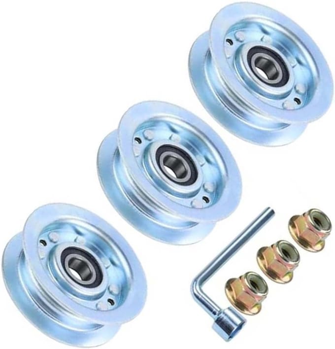 Stationaire Katrol Kit - Loopwiel Set - Gazonmaaier Onderhoud - Brede Compatibiliteit - 17x17x10cm - Zilver