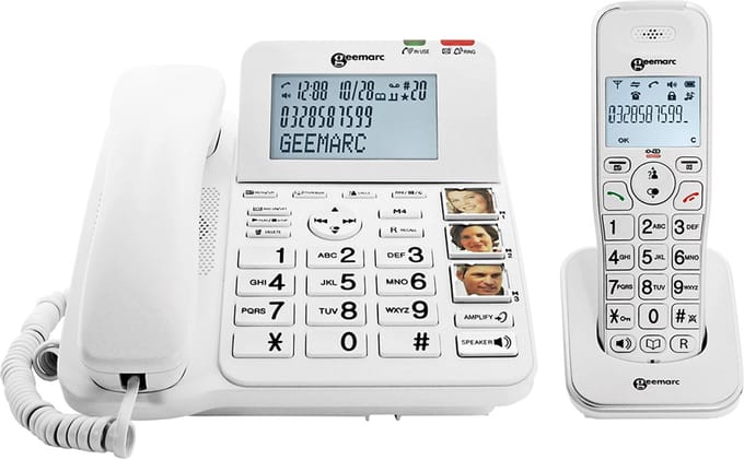 Geemarc Amplidect Combi 295 vaste telefoon – draadloze handset – fototoetsen
