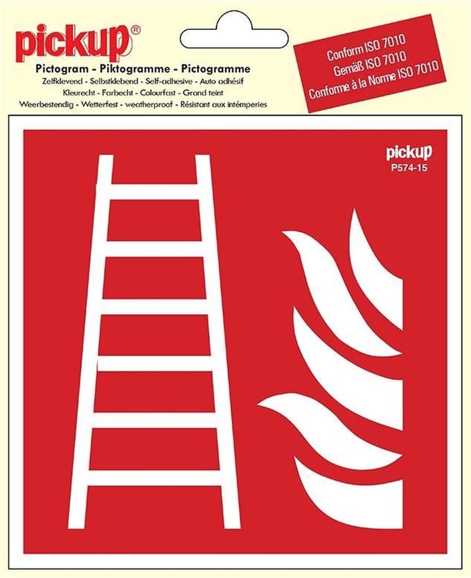 Pickup Pictogram 15x15 cm - Brandladder - conform ISO 7010