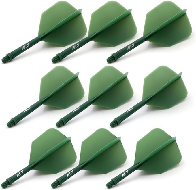 Geïntegreerde dart shafts en flights - 3 sets, 21mm/28mm/33mm