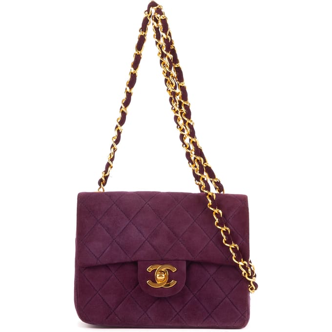 Rare Mini Suede Square Flap  Schoudertas