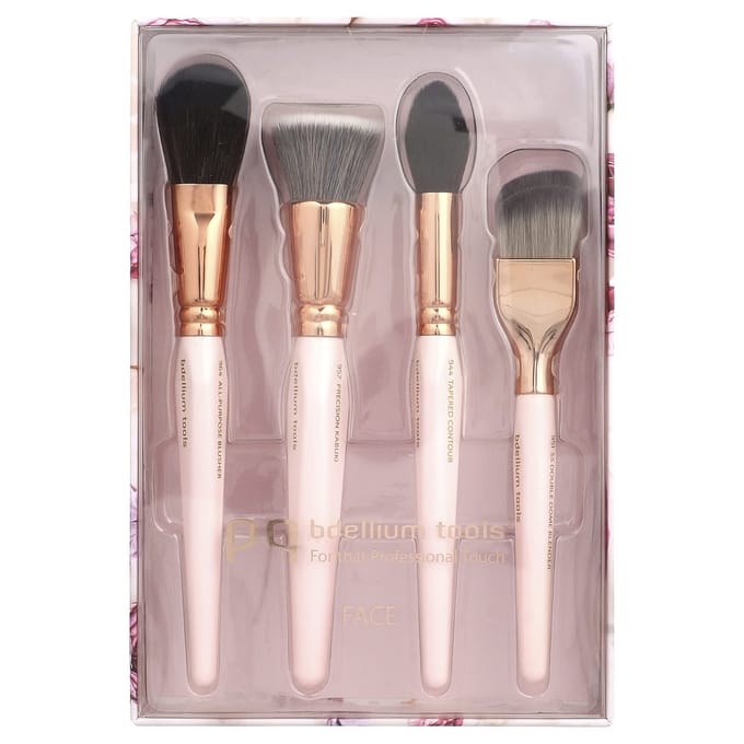 Bdellium Tools, Gezichtsborstel Set, 4 Borstels