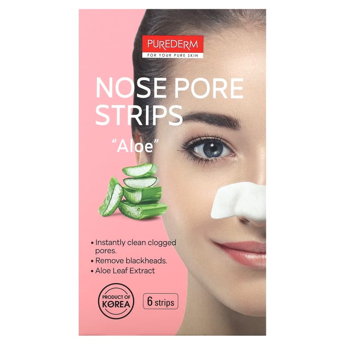 Neusporiestrips, Aloë, 6 Strips white