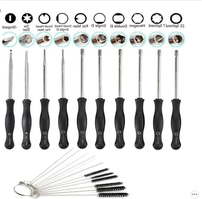 Screwdriver Set - Carburetor Setting Tool - Schroevendraaier + Carburetor Cleaning Set - Reinigingsset - Onderhoudsset
