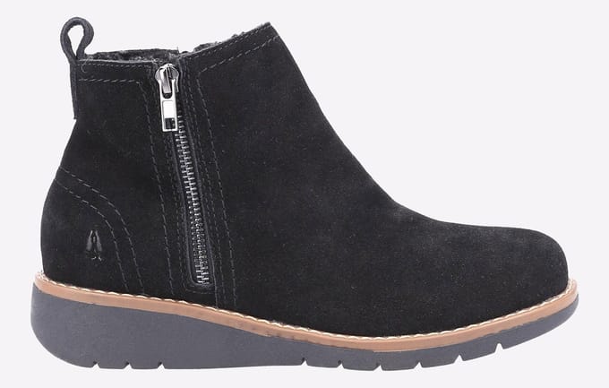Hush Puppies Libby Suède Dames Zwarte Laarzen