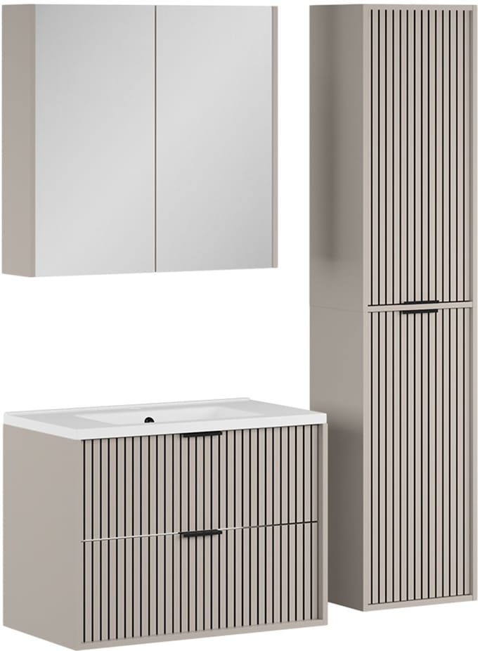 Vicco Badkamermeubelset Ruford, Kasjmier, 4-delig