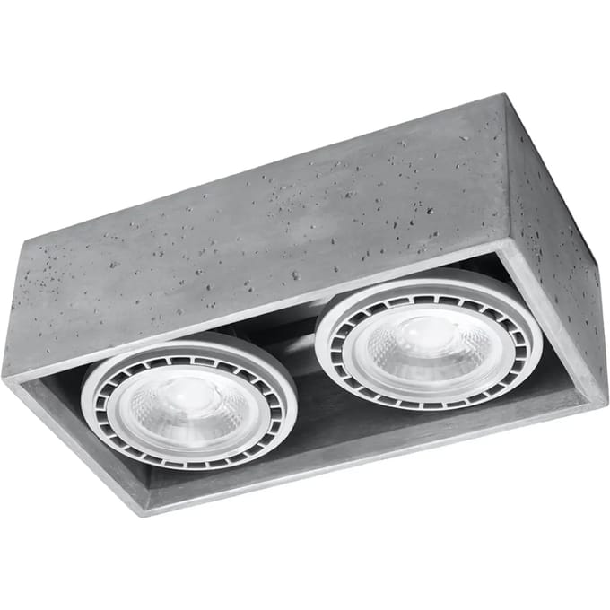 Betonnen plafondlamp Sollux Lighting Quatro 2