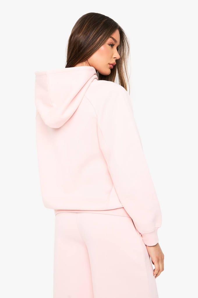 boohoo Dames Raglan Naad Oversized Hoodie | Lichtroze | Maat: Medium