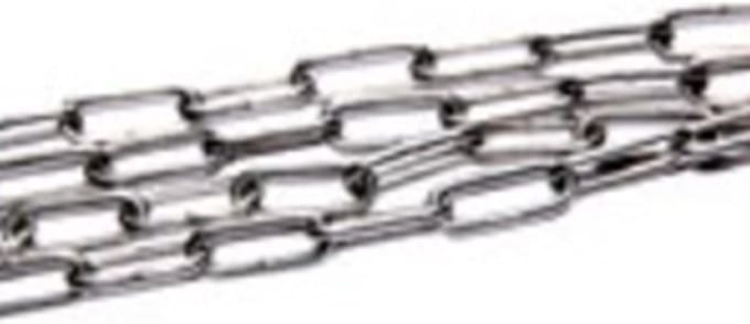 Ketting, schalm 4 mm, lengte 2 m, RVS, voor ophangen schaduwdoek