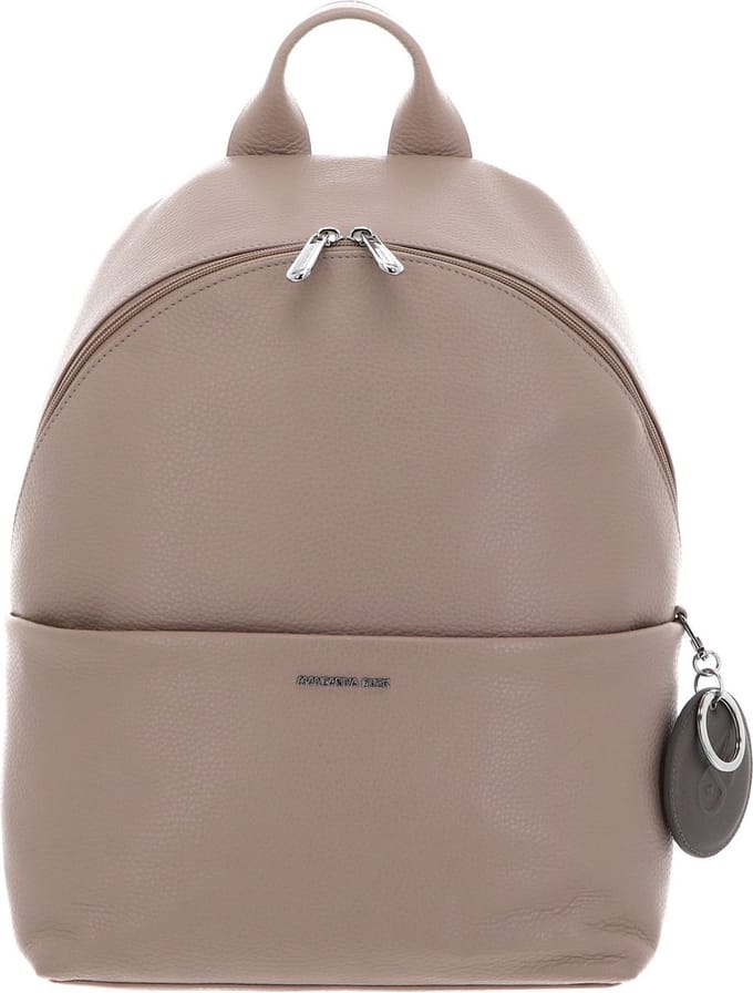 MANDARINA DUCK Leren Rugzak met laptopvak Mellow Leather Backpack Warm Taupe