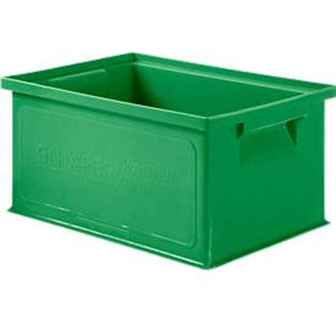 Stapelbak 14/6-3 - polypropeen - met handgreep - L 310 x B  210 x H 145mm - 7L - groen