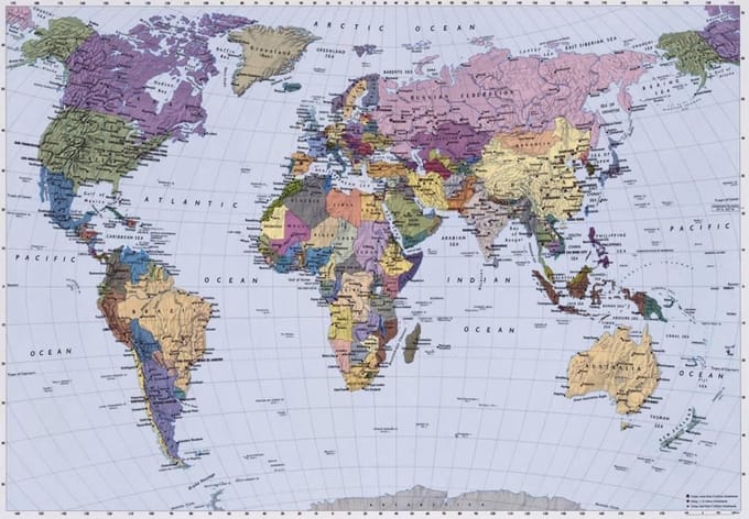 Komar Fotobehang World Map
