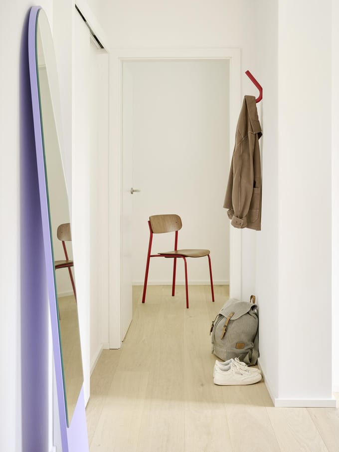 Thonet S 12 Muurhaken - tomaatrood