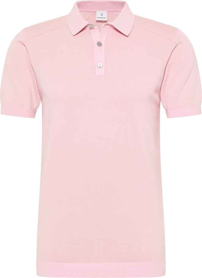 Blue Industry Knitted Poloshirt Roze - Maat L - Heren